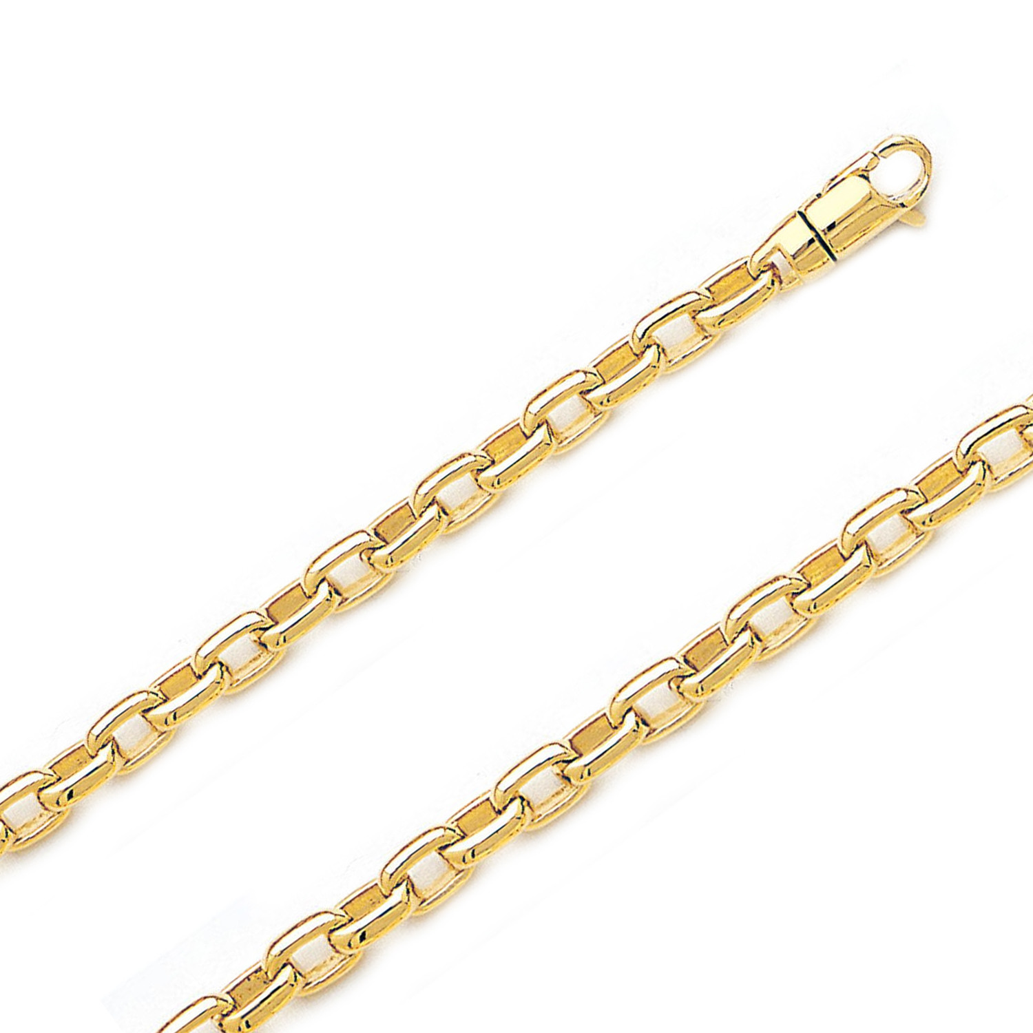 14K Yellow Gold 4.9mm Handmade Rolo Chain 30 Inches